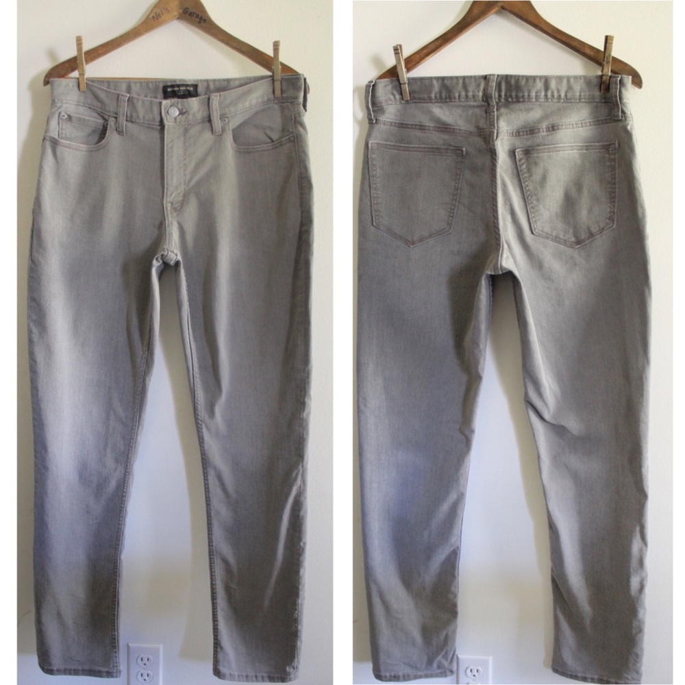 Men’s Banana Republic Grey Slim Jeans 32x 34 preowned